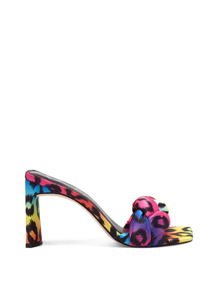 Sassia High Heel Slide in Rainbow Leopard | Jessica Simpson E Commerce