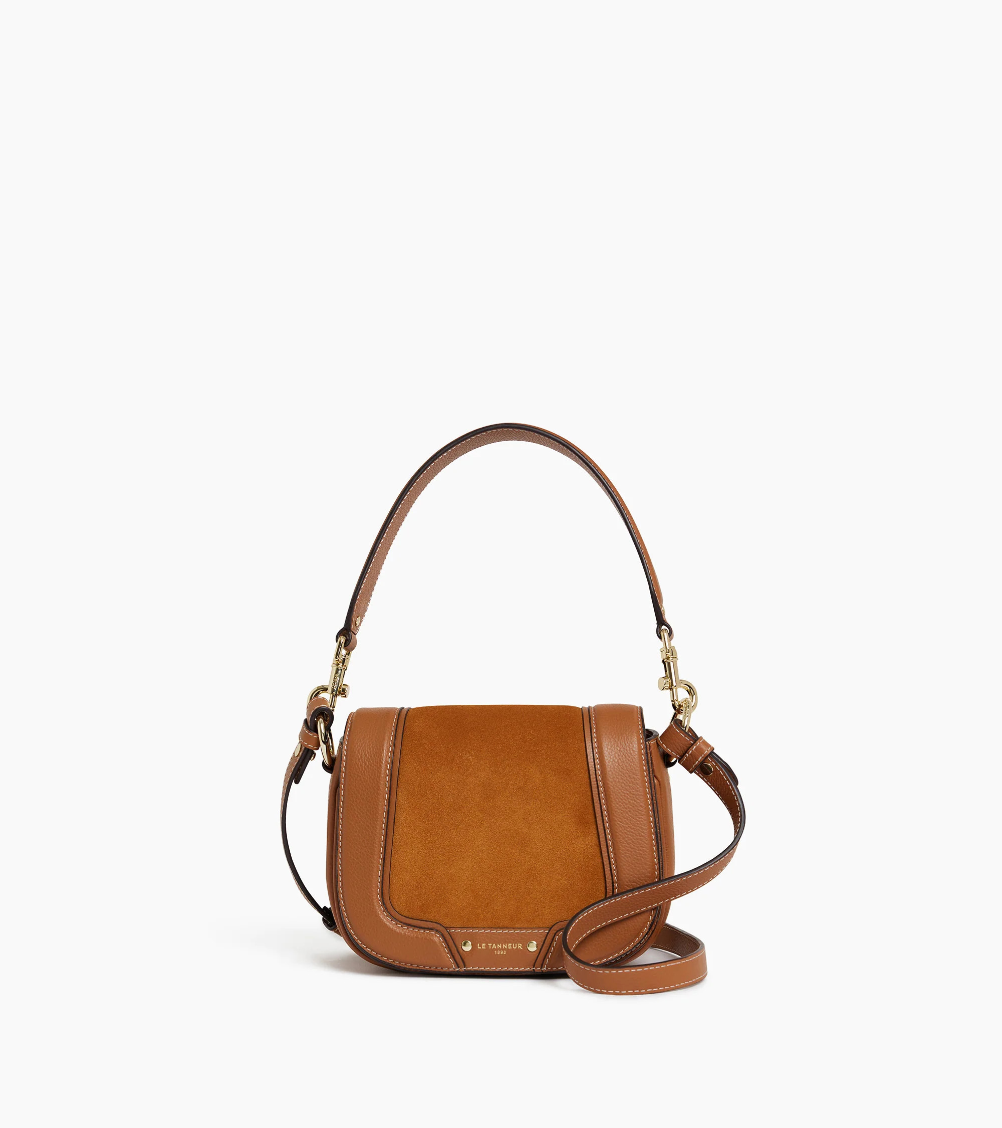 Ella small cross body bag in grained leather and nubuck | Le Tanneur