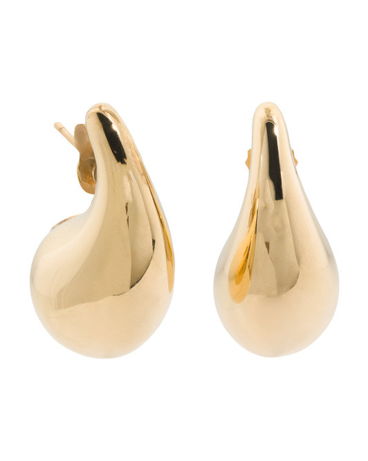 Made In Italy 18kt Gold Plated Electroform Teardrop Earrings | TJ Maxx