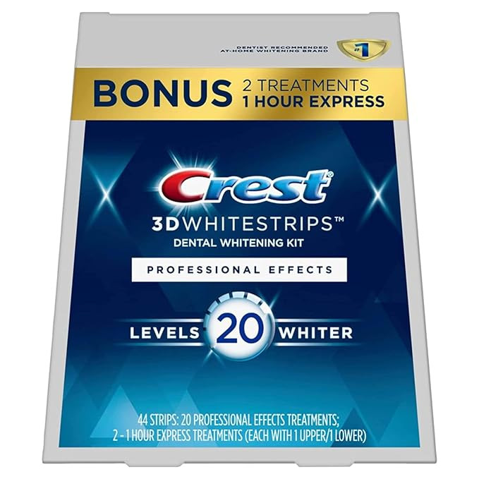 Crest 3D Whitestrips, Professional Effects, Teeth Whitening Strip Kit, 44 Strips (22 Count Pack) | Amazon (US)