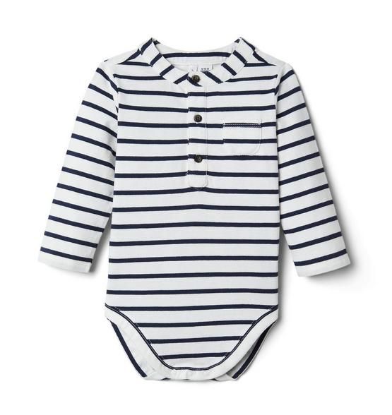 Baby Striped Henley Bodysuit | Janie and Jack