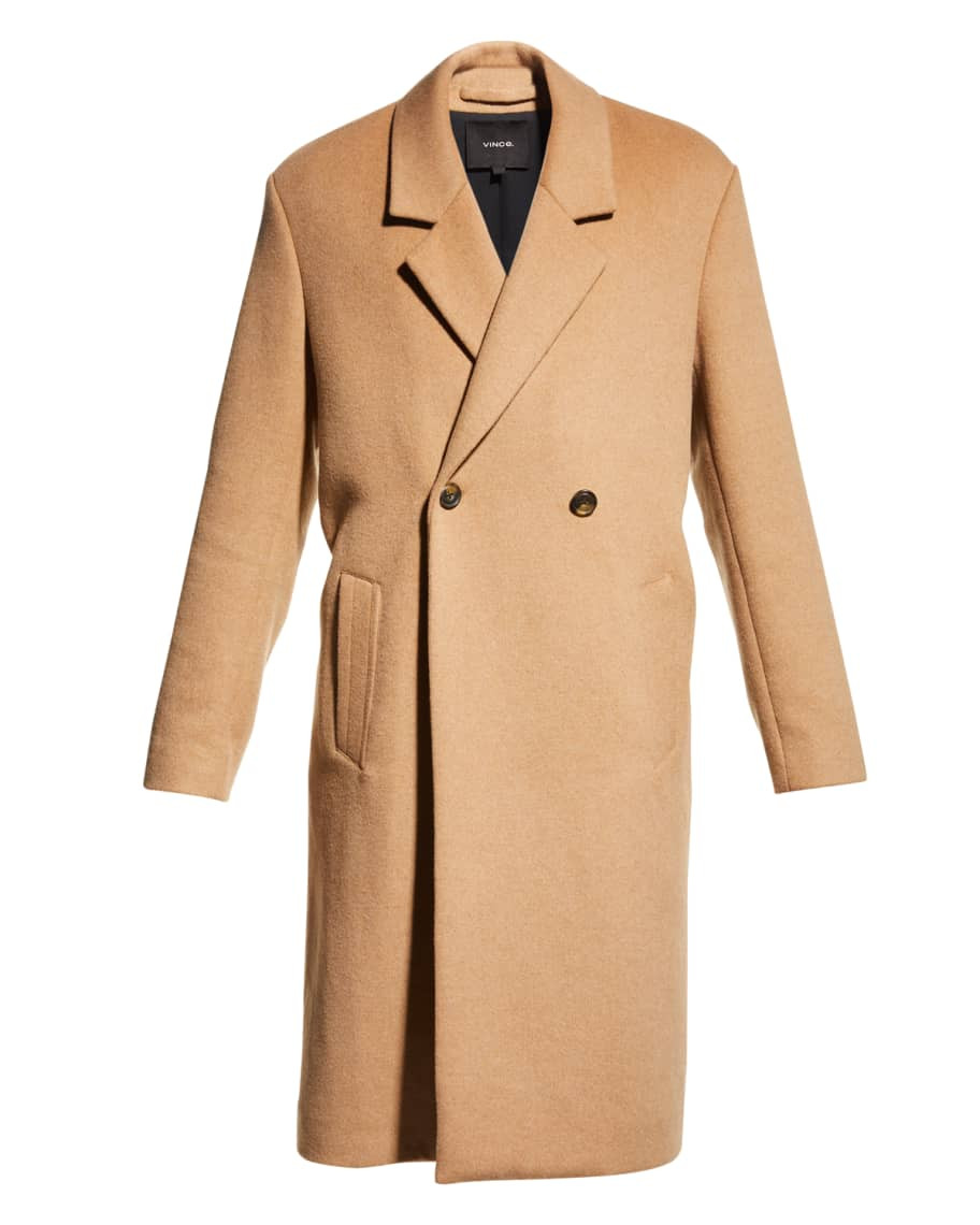 Men's Splittable Drape Relaxed Topcoat | Neiman Marcus