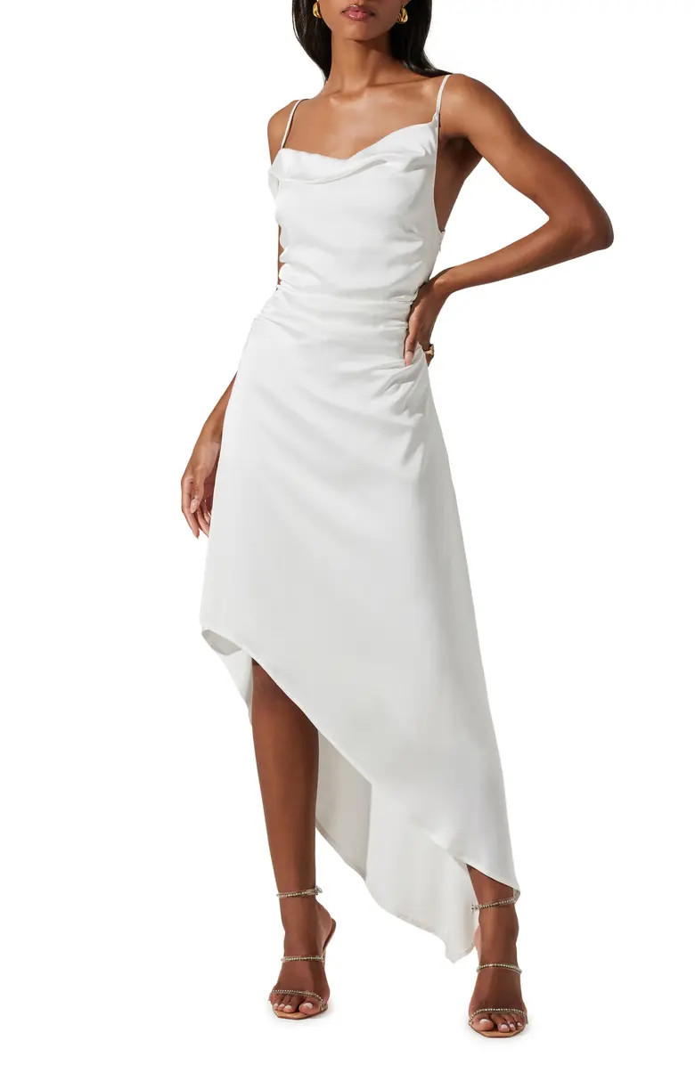 Mirie Asymmetric Satin Dress | Nordstrom