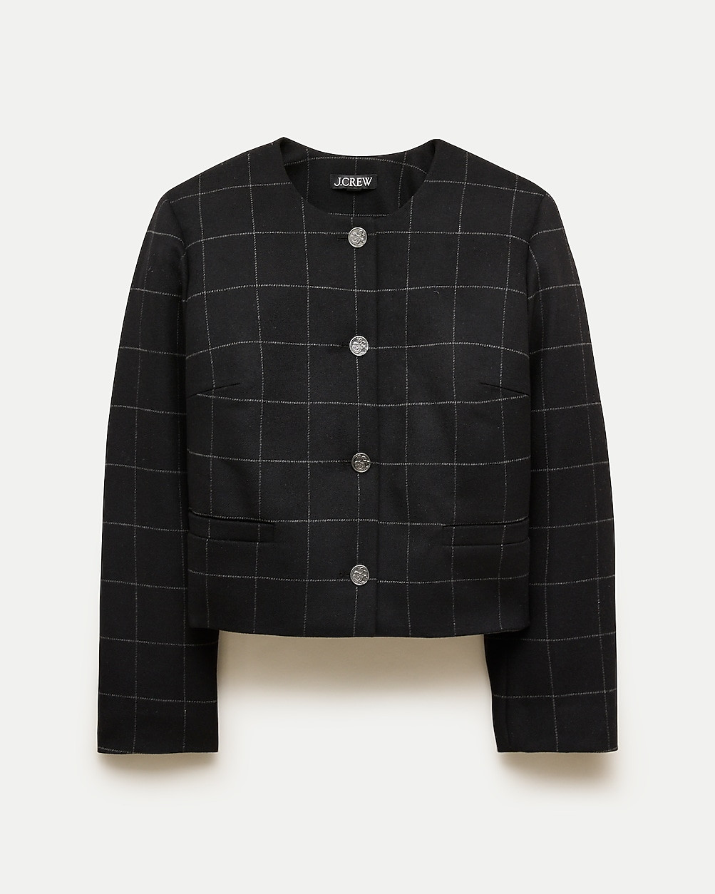 Lady jacket in windowpane wool blend | J. Crew US