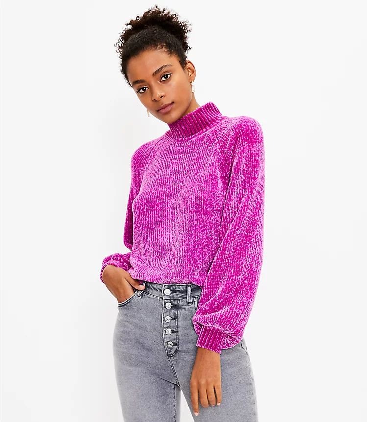 Chenille Turtleneck Sweater | LOFT