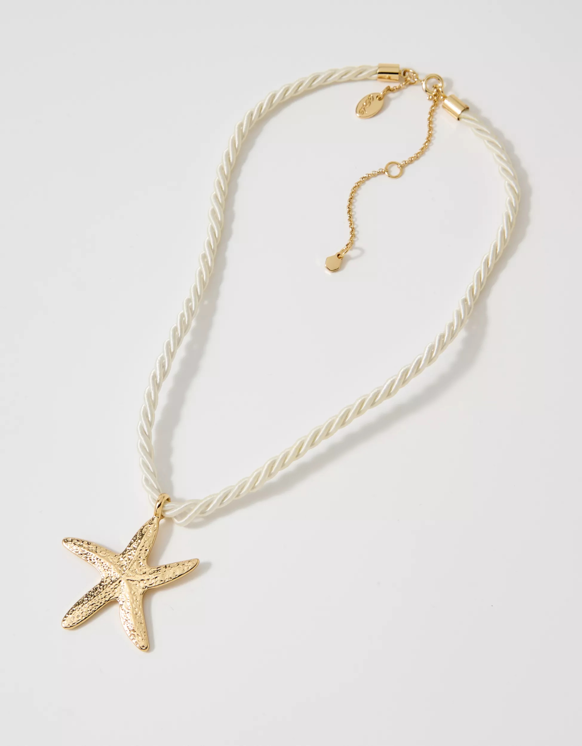 Aerie Cotton Rope And Charm Necklace | Aerie