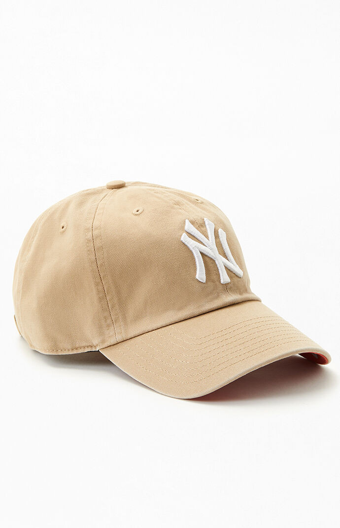 47 Brand Mens Tan New York Yankees Strapback Dad Hat - Brown | PacSun