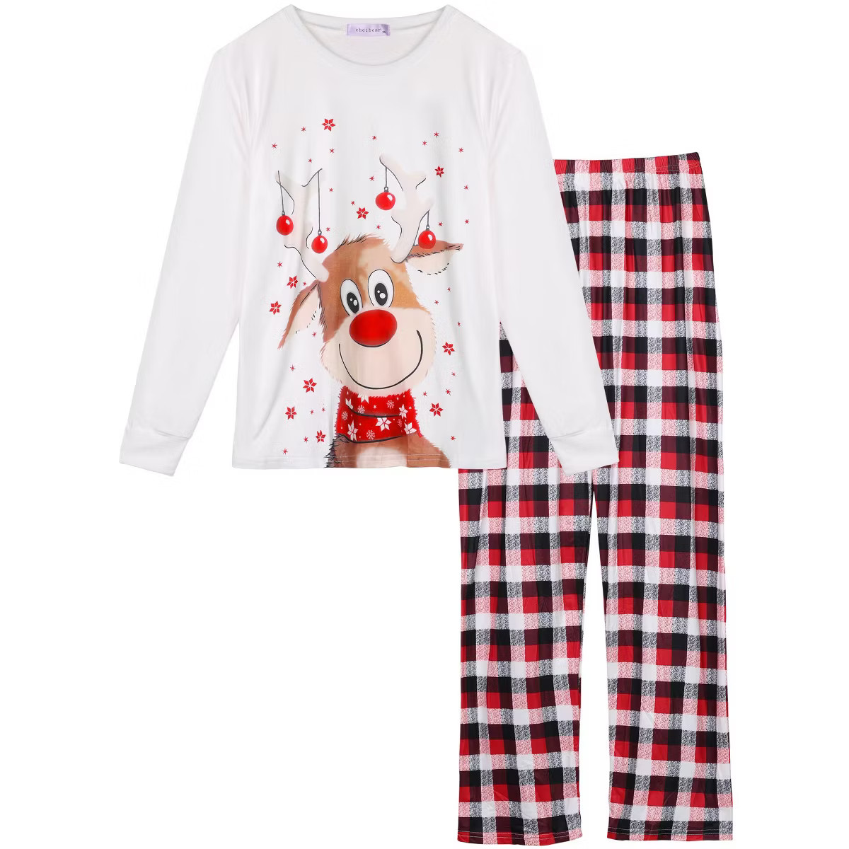 cheibear Family Christmas Pajamas Matching Sets Sleepwear Holiday Home Party Pajama Set | Target
