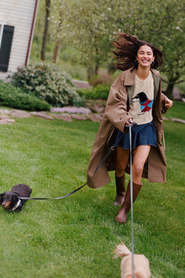 By Anthropologie Pleated Denim Mini Skirt | Anthropologie (US)