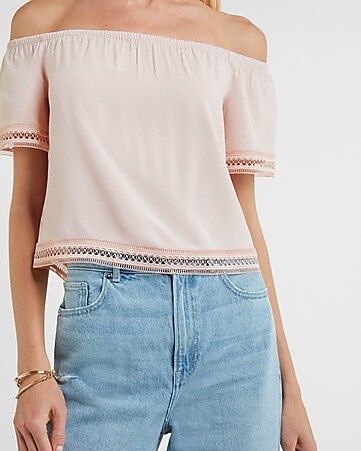 Off The Shoulder Balloon Sleeve Top | Express