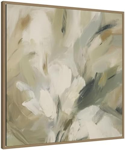 Kate and Laurel Framed Canvas Wall Art Print Olive Bloom No. 1 by Amy Lighthall, 30 x 30 Sylvie D... | Amazon (US)