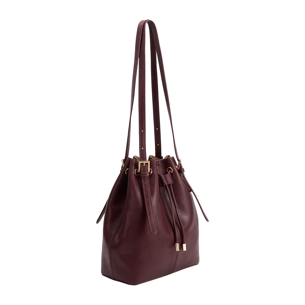 Plum Sally Recycled Vegan Leather Shoulder Bag | Melie Bianco | Melie Bianco