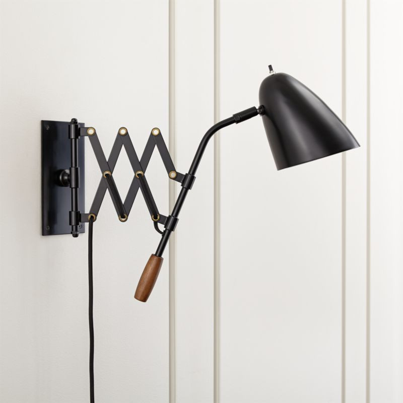 Morgan Black Sconce + Reviews | Crate and Barrel | Crate & Barrel