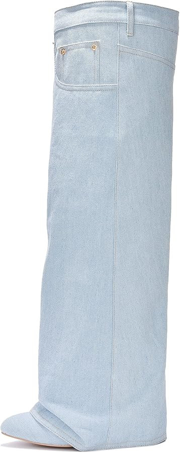 Cape Robbin Marget Over The Knee Pointy Toe Heeled Boots for Women | Amazon (US)