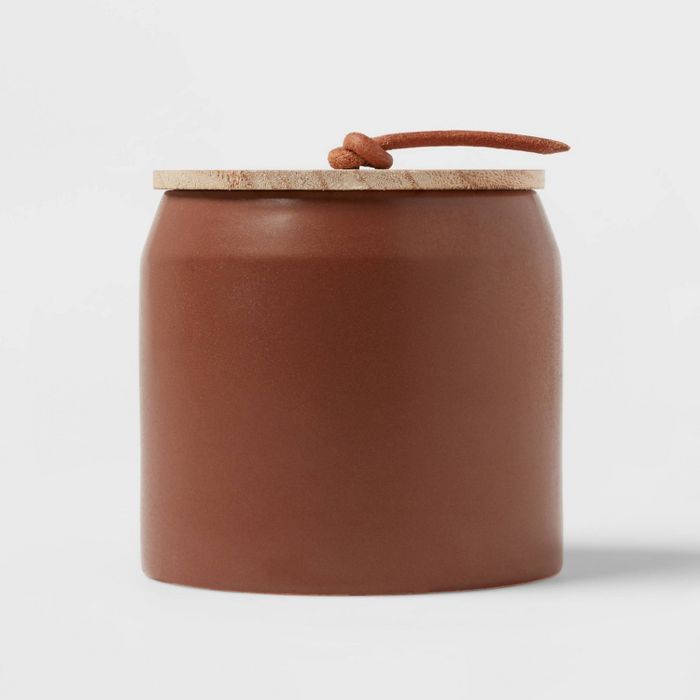 12oz Lidded Ceramic Wooden Wick Rustic Woodlands Candle - Threshold™ | Target