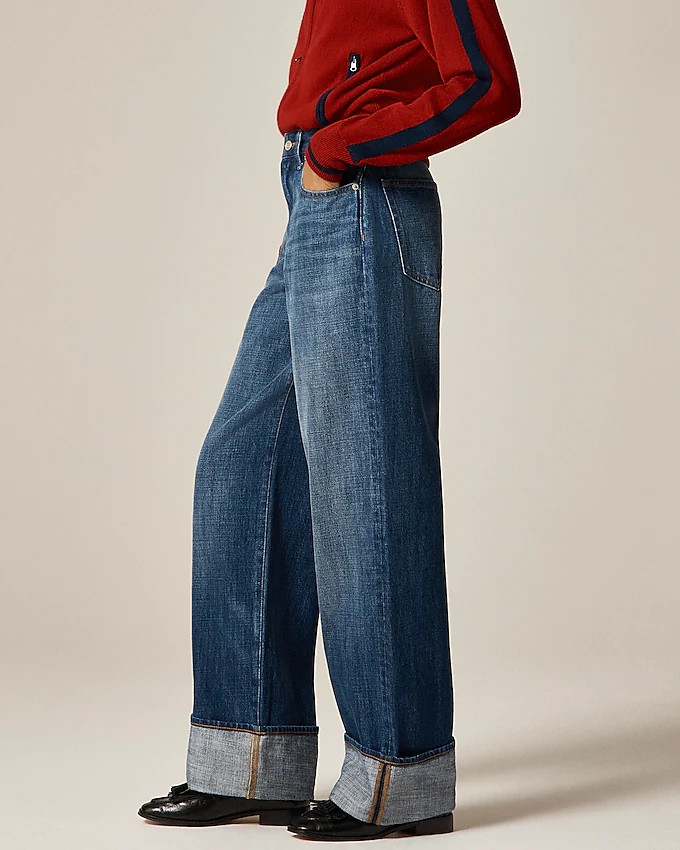 Cuffed lower-rise wide-leg jean | J. Crew US