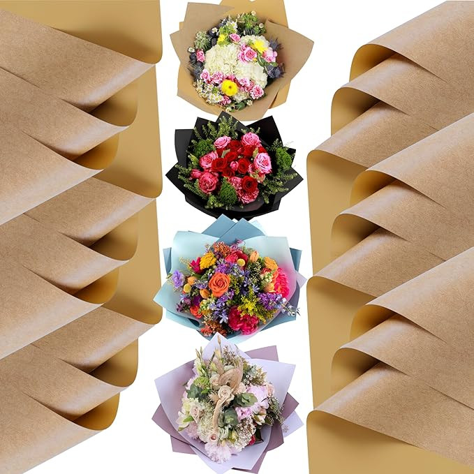 the florist Supply Shop by DecoWraps 20 Sheets Premium Flower Wrapping Paper | Waterproof Flower ... | Amazon (US)
