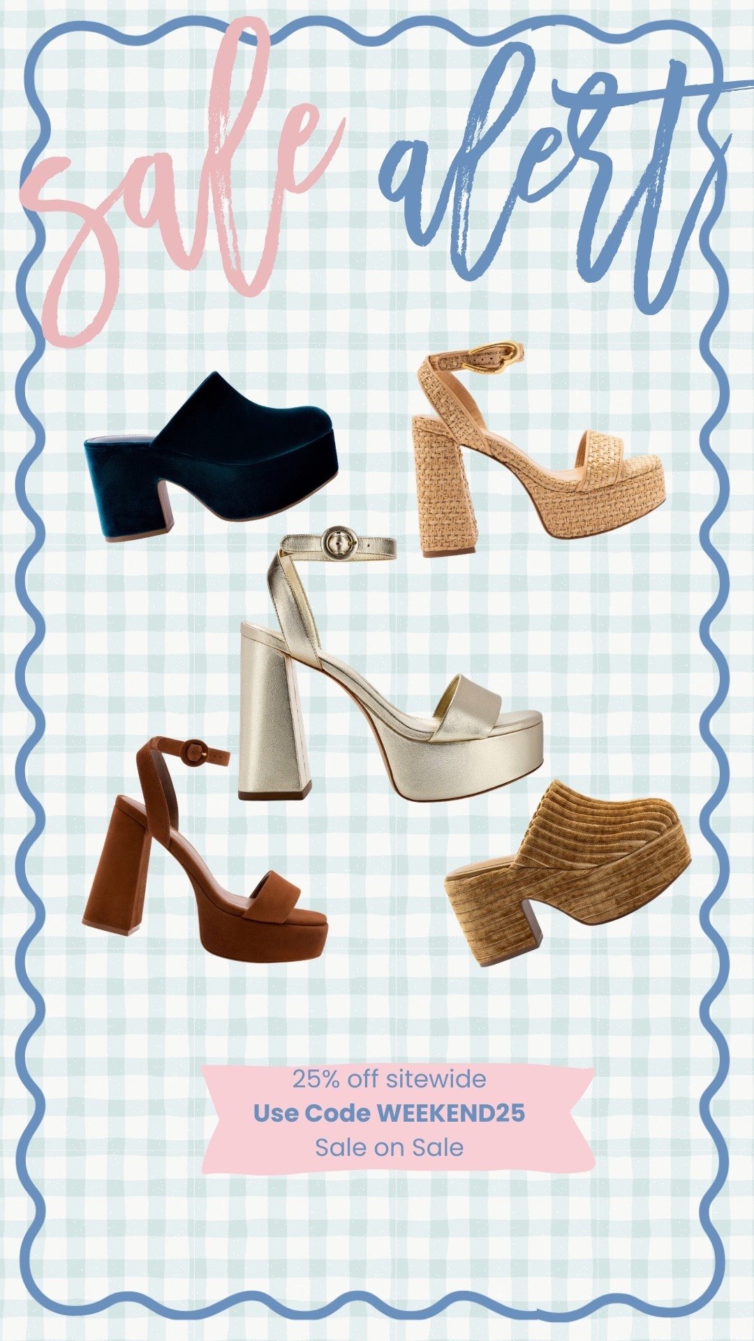 Grab my favorite heels 25% off all weekend! The code works on sale items as well. Use code WEEKEND25￼

#LTKSaleAlert #LTKOver40 #LTKdayinmylife