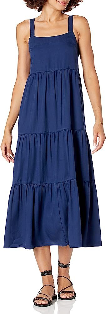 Amazon Brand - Women's Brit Tiered Ankle Maxi Tent Dress by The Drop | Amazon (UK)