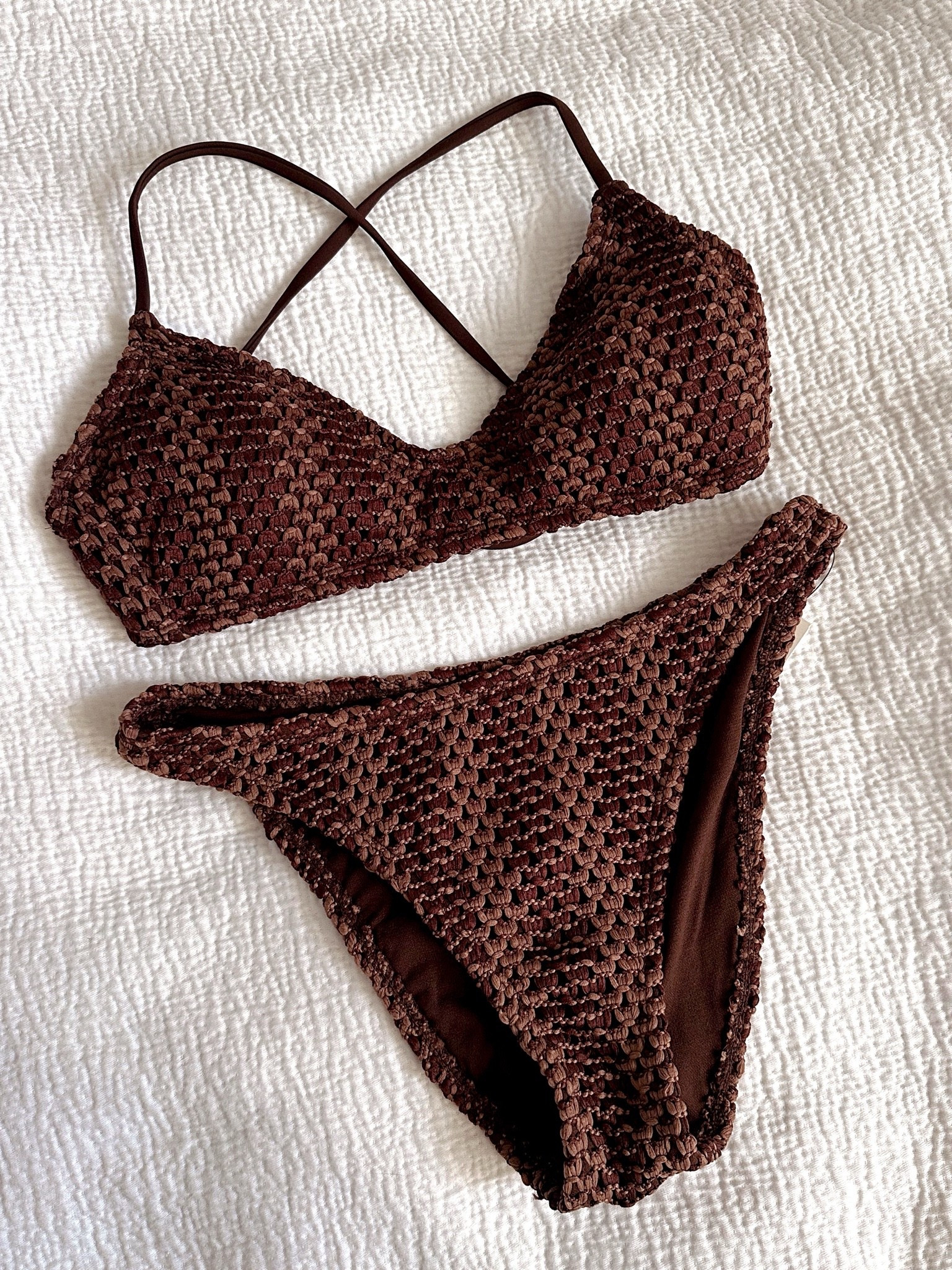 I see you Walmart! This knitted bikini is such a cute fit and the detail and color are 👌🏻 Fits true to size. 

Swimsuit
Women’s swim
Summer fashion

#LTKSeasonal #LTKSwim #LTKTravel