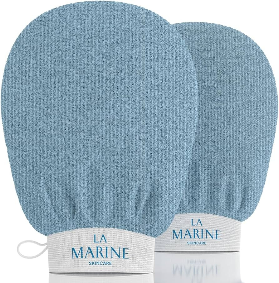 LaMarine Skincare Exfoliating Gloves for Shower - Deep Exfoliating Mitt, Dead Skin Remover for Bo... | Amazon (US)