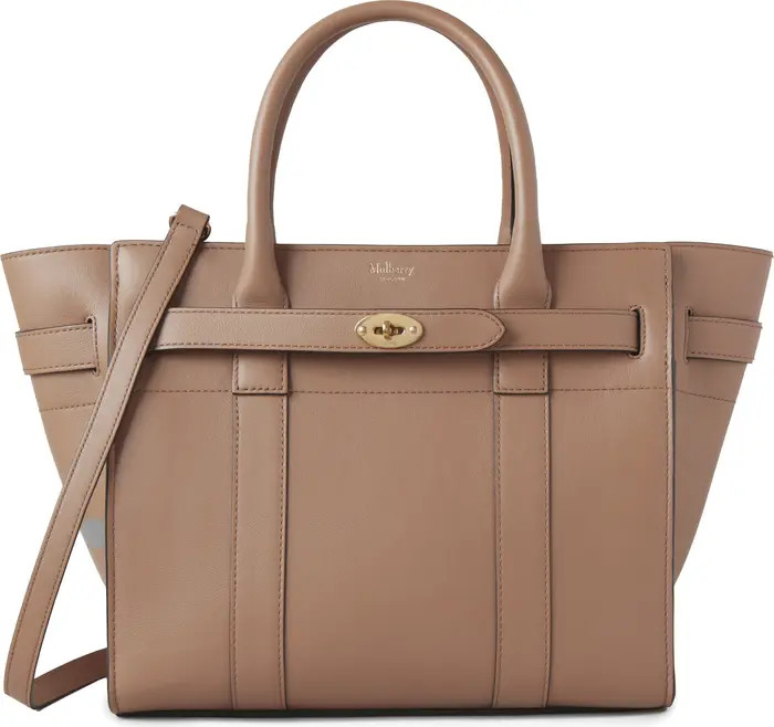 Small Zipped Bayswater Leather Satchel | Nordstrom