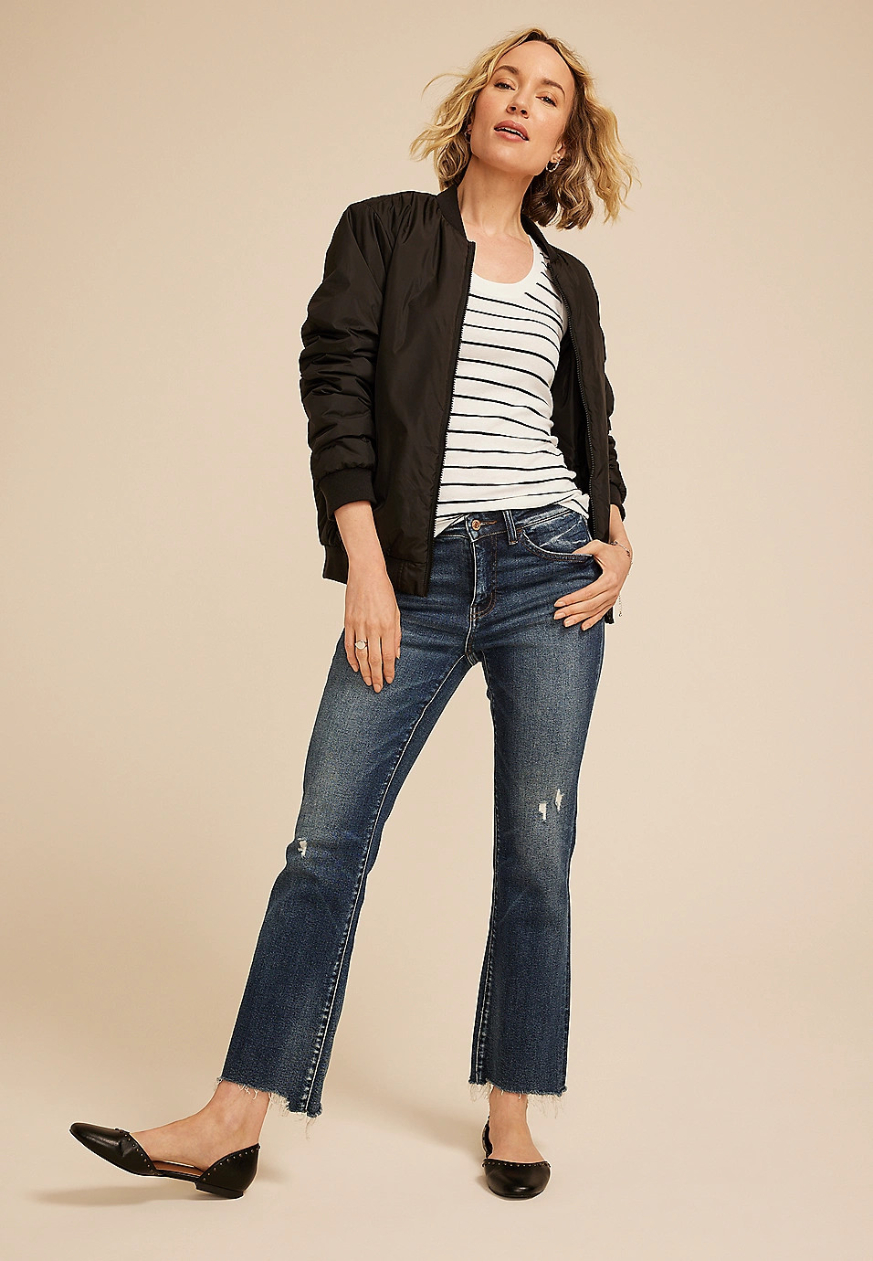 24/7 U Line Striped Tank Top | Maurices