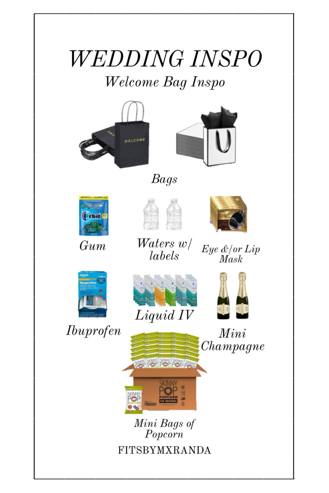 Welcome Bag Inspo

#LTKGiftGuide #LTKStyleTip #LTKWedding