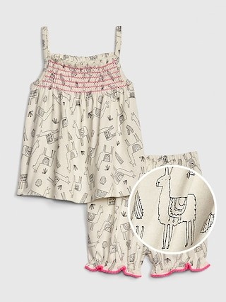 Baby Print Pom Outfit Set | Gap US