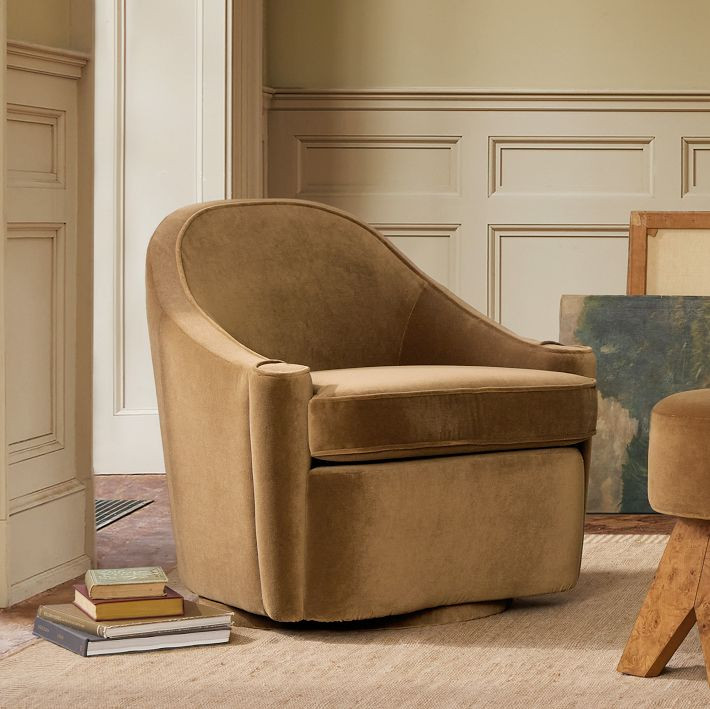 Pierce & Ward Swivel Slipper Chair | West Elm (US)