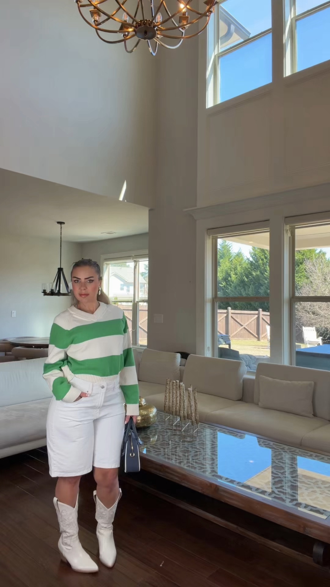 Women's Long Sleeve High V-Neck Pullover Sweater - A New Day™ Green XS
 @Target 

#LTKootd #LTKActive