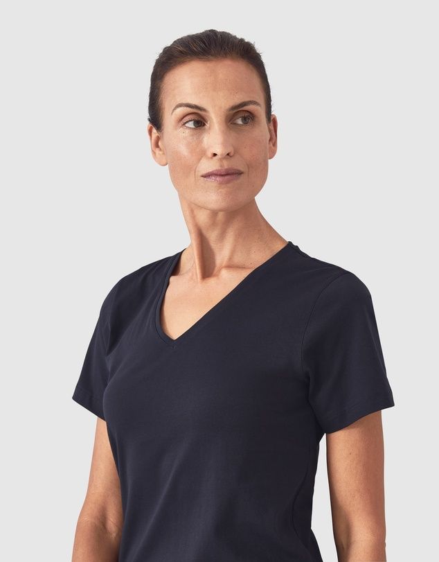 Pima Cotton V Neck T-shirt | THE ICONIC (AU & NZ)