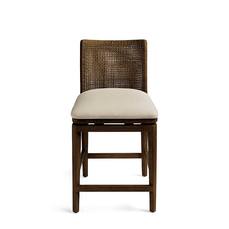Sanibel Swivel Bar & Counter Stool - Counter Height (24-1/4" Seat), Heritage Brown/Counter Height - Grandin Road | Grandin Road