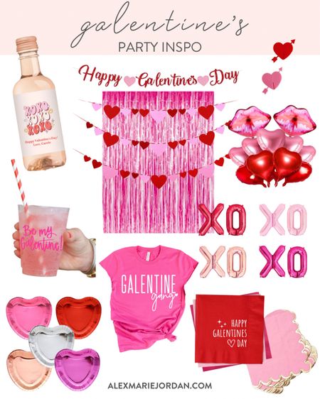 Party inspo for a galentines gathering with your girlfriends! Pink, hearts, cute decor, fun and festive decor ❤️💕 #partyplanning #galentines

#LTKSeasonal