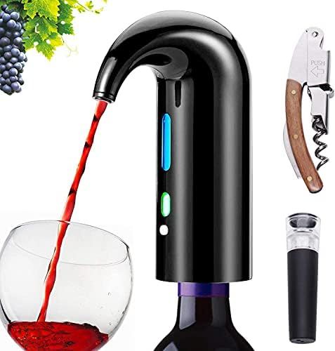 Electric Wine Aerator Pourer, Portable One-Touch Wine Decanter and Wine Dispenser Pump for Red and W | Amazon (US)