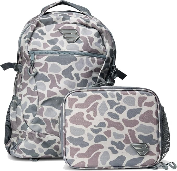 Burlebo Backpack and Lunchbox Bundle, 25L Deer Camo Bag, 15" Laptop Sleeve, Water-Resistant Lunch... | Amazon (US)