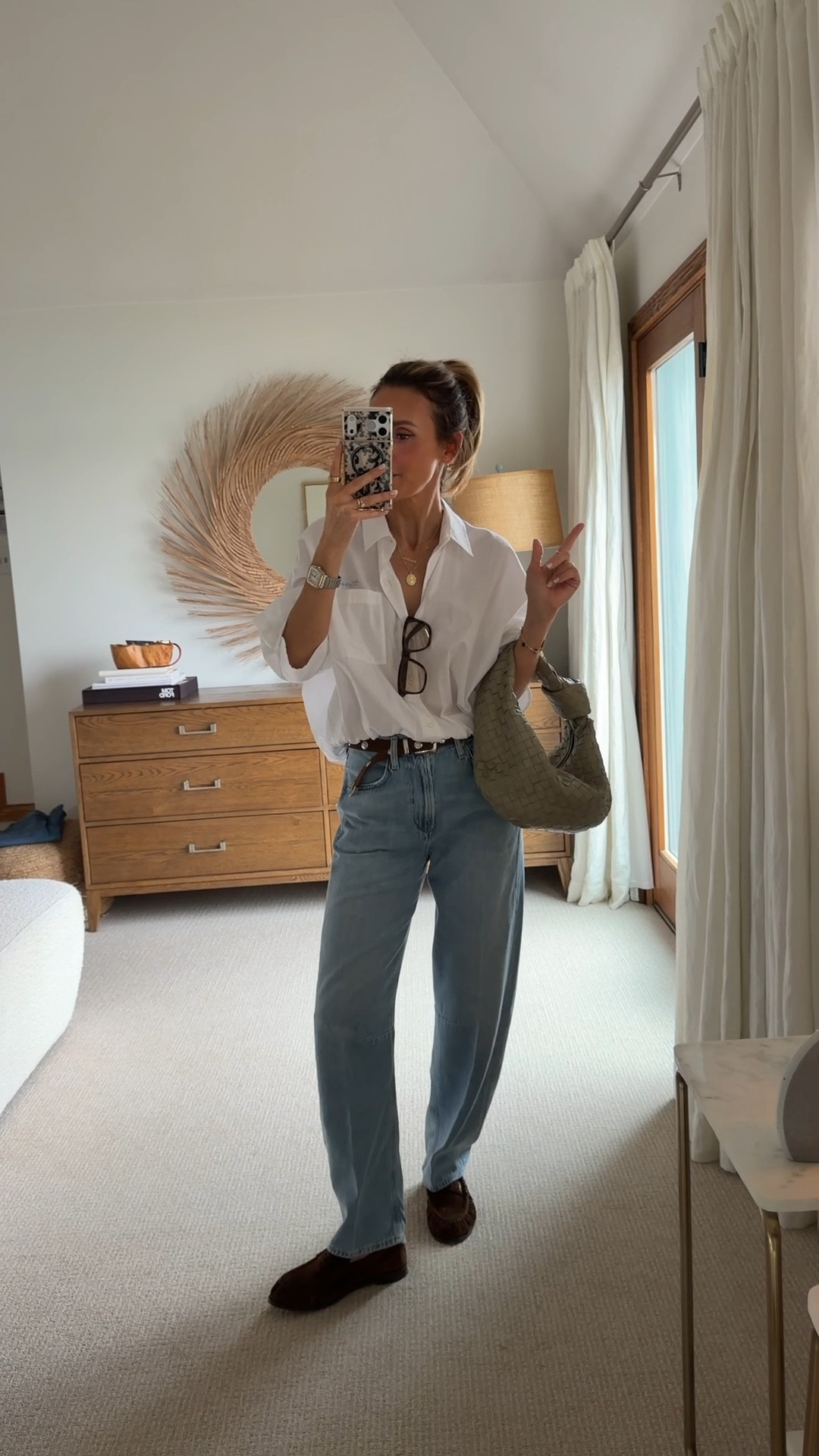 Oversized button down is on sale with code SPRING20 wearing small
Love these unique jeans that run a size up, wearing a 24 with plenty of room


#LTKSaleAlert #LTKWorkwear #LTKgrwm