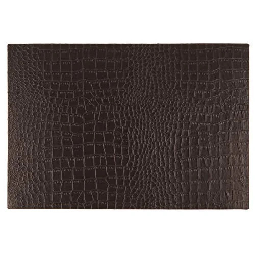 Cala Home Brown Crocodile Textured Faux Leather Reversible Placemat Set of 2 Each measures 17 inc... | Walmart (US)