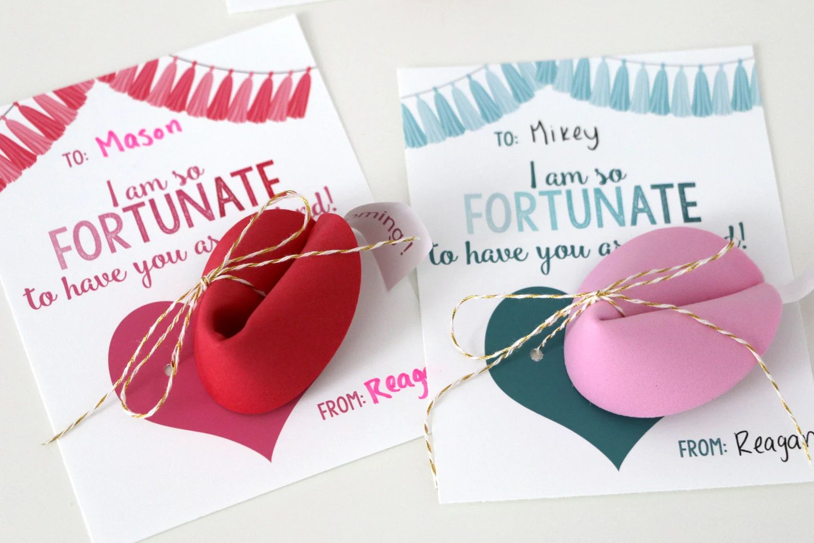 PRINTABLE Fortune Cookie Valentine Tags Printable Digital | Etsy | Etsy (US)