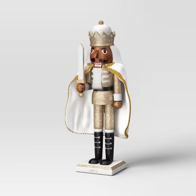 Cape Nutcracker Christmas Figure Gold Glitter - Wondershop™ | Target
