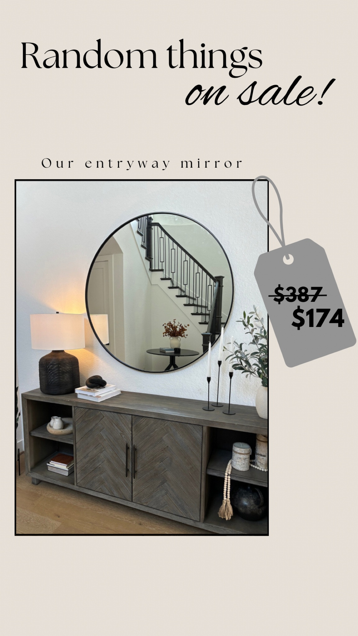 We LOVE our mirror and get so many compliments on it! We have the largest size, so it’s usually pretty pricey but it’s 55% off right now 😍

Home decor | Wayfair | sale

#LTKHome #LTKSaleAlert #LTKStyleTip