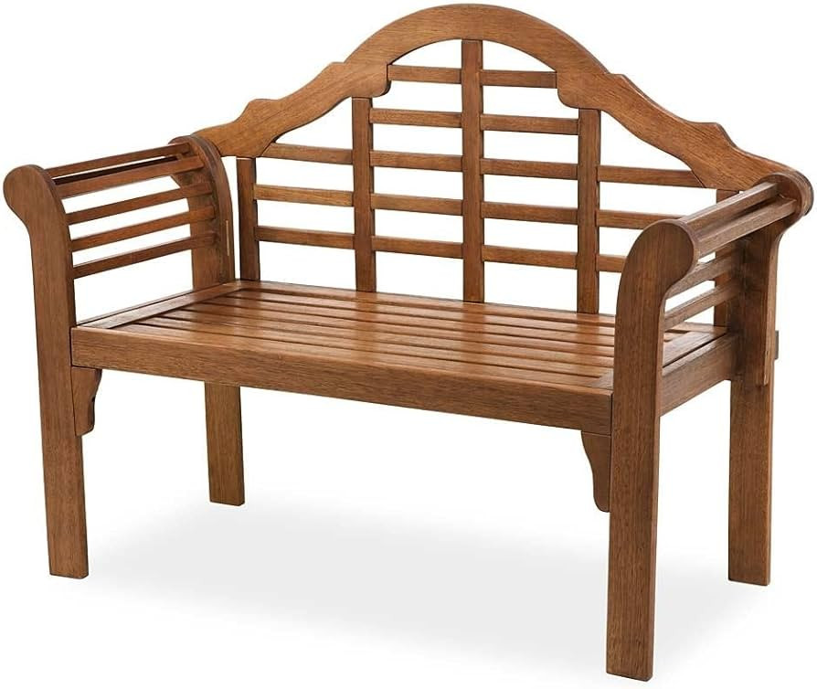 Plow & Hearth Weatherproof Lutyens Eucalyptus Wood Garden Bench | Foldable Patio Benches | Outdoo... | Amazon (US)