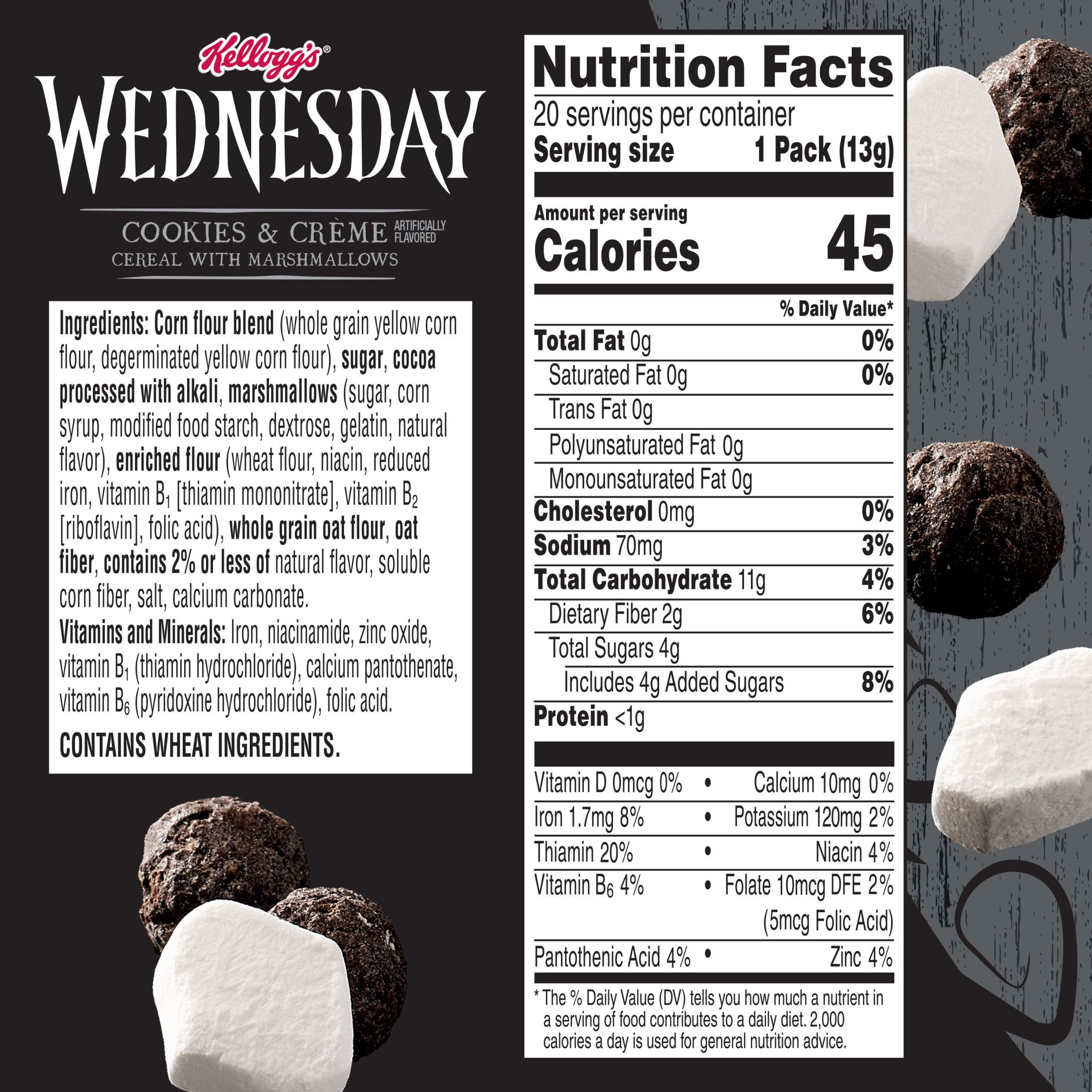 Kellogg's Wednesday Cereal Pouches, Kids Snacks, Lunch Snacks, Cookies and Creme with Marshmallow... | Walmart (US)