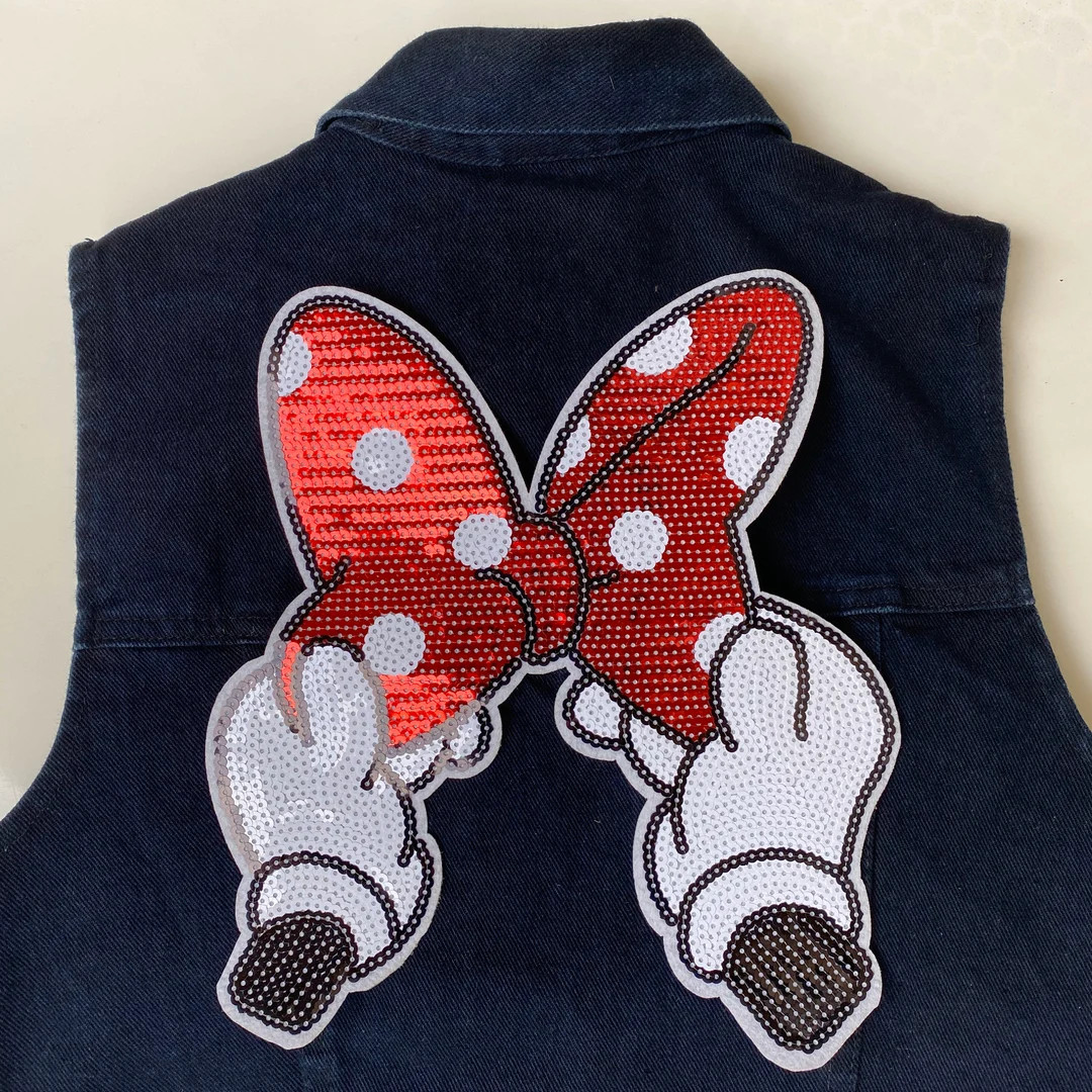 Large Sequin Minnie Mouse Patch, Minnie Bow Patch, Disney Iron on & Sew on Patch, Embroidery Patc... | Etsy (US)