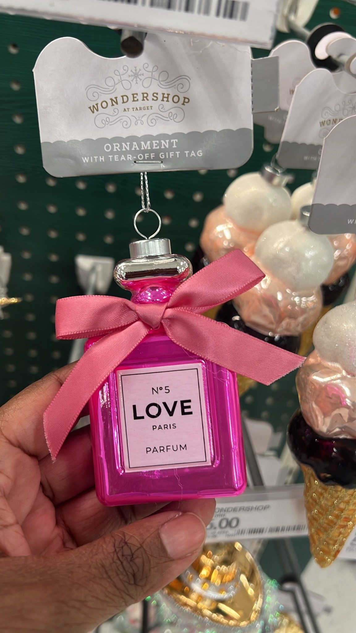 Pink Perfume Bottle Christmas Ornaments 

#LTKFindsUnder50 #LTKHoliday #LTKSeasonal
