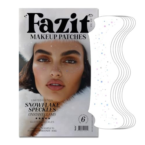 Fazit Makeup Patches - Snowflake Speckles - Glow Up Make-Up Patches - Cute Glitter Makeup Accessories for Women - Cosmetic Glitter for Face | Amazon (US)