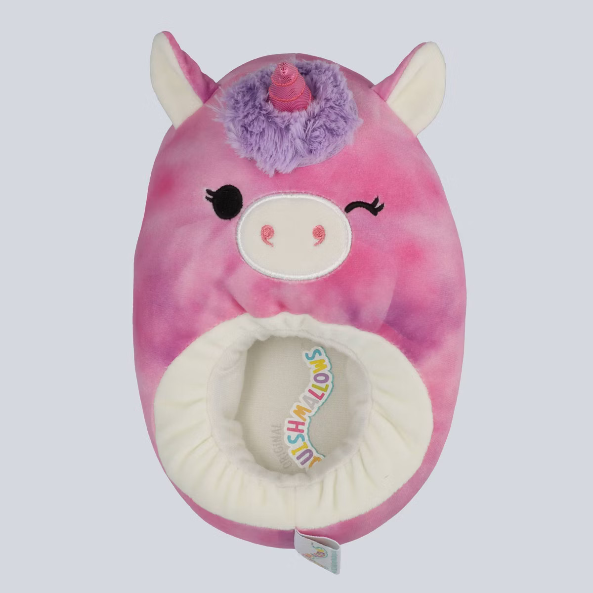 Squishmallows Kids' Lola the Unicorn Plush Slippers - Berry Purple | Target