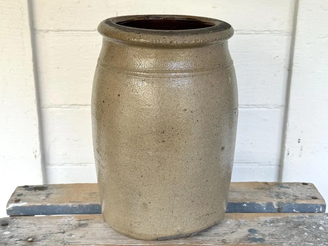 Antique Crock 10 Handmade Great Color Early Salt Glazed Crocks 1800s Primitive Antiques Stoneware... | Etsy (US)