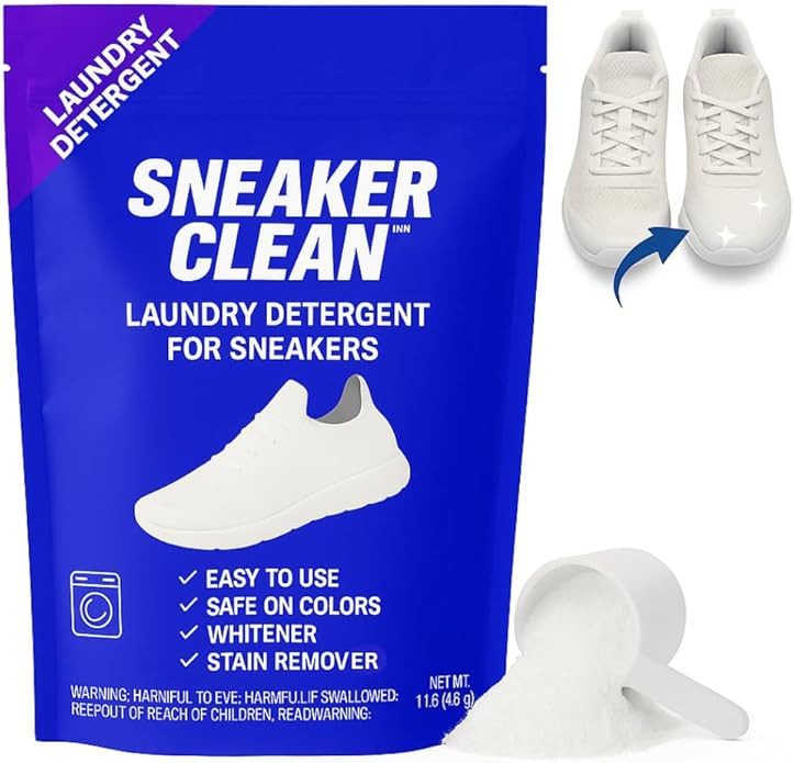 Sneaker Cleaner Kit, Shoe Cleaner for White & Colored Sneakers, Stain Remover, Deodorizer Powder,... | Amazon (US)