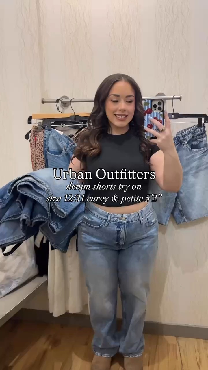 Trying on some denim shorts for summer at Urban Outfitters as a size 31/12 curvy & petite 5’2” girly ✨ Wearing size 31 in each pair. Waist 31” Hips 45” 

#LTKPetite #LTKMidsize #LTKStyleTip